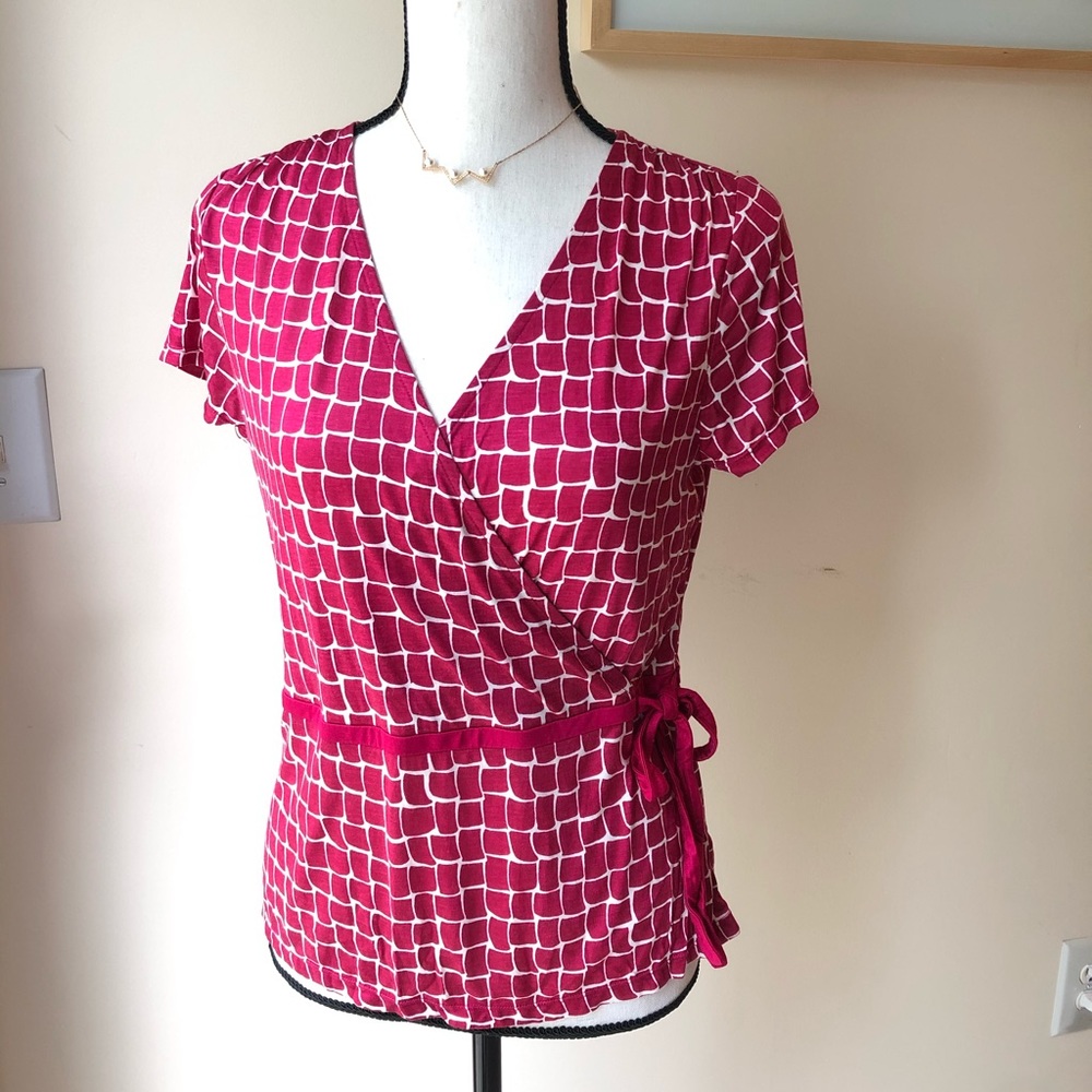 NWT Ann Taylor WrapTie Tee Shirt Blouse Top MP